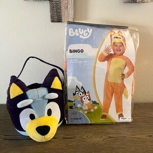 Bluey Bingo Toddler Costume with Plush Basket